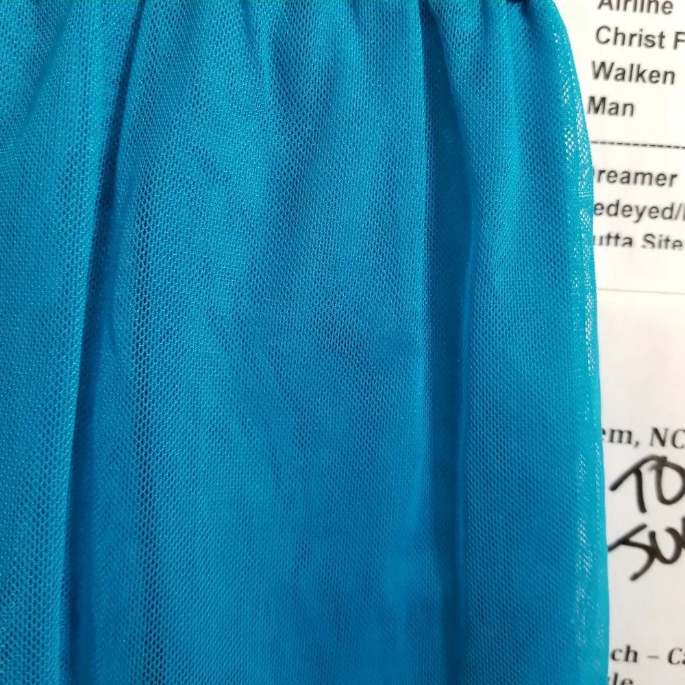 Route 66 dress Large sleeveless lined tiered tulle skirt rhinestone bling